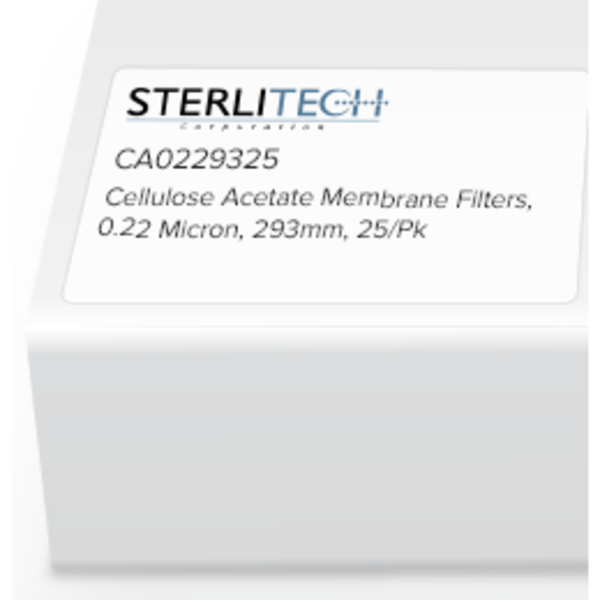 Sterlitech Cellulose Acetate Membrane Filters, 0.2 Micron, 293mm, PK25 CA0229325
